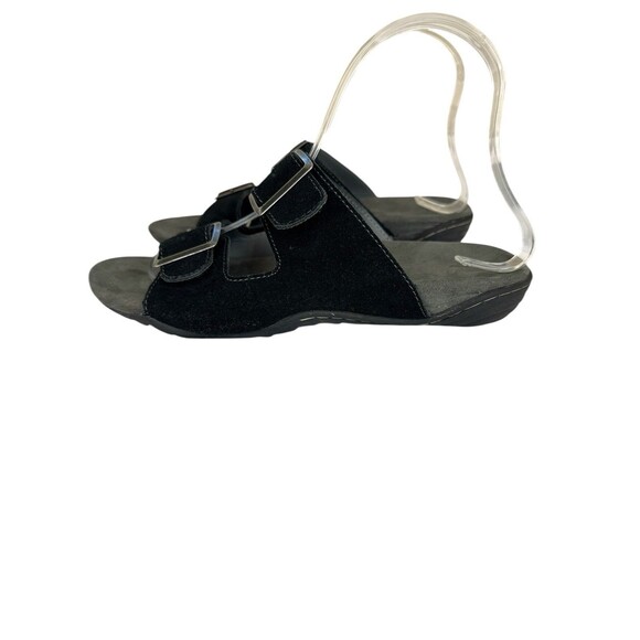 J‎ Sport Jambu Carina Style Size 7.5M Black Leather Slide Sandals Double Buckle - Picture 5 of 9